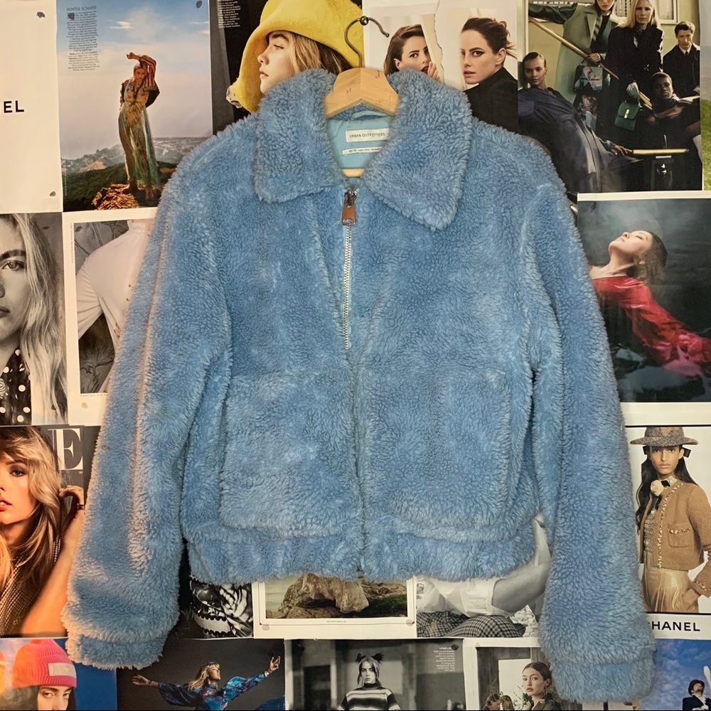 LAST CHANCE Urban Outfitters Blue Teddy Jacket